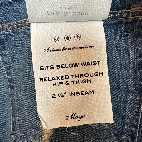 rag & bone Maya High-Rise Distressed Denim Shorts in Rochester 32 - Picture 8 of 9